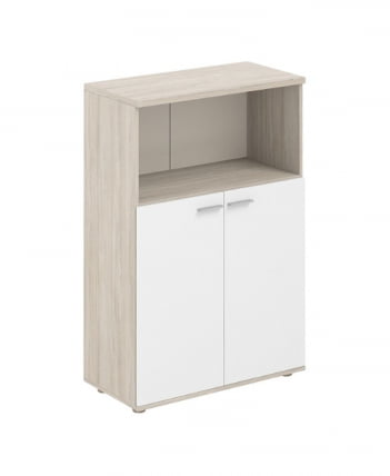 Шкаф средний с нишей Sigma SG.843.OL.WH Дуб светлый Белый_0
