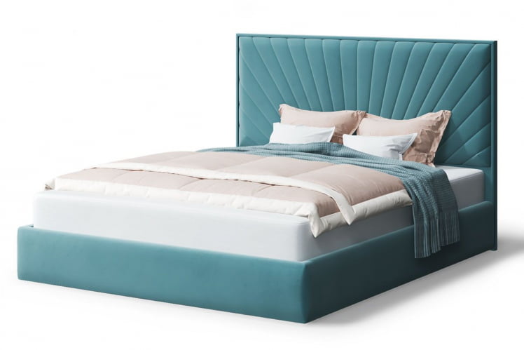Кровать Леона, 2000*1800 мм, бирюзовый_0