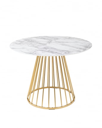 Стол обеденный Ливерпуль 110x110 Белый мрамор_0