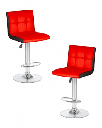 Стул барный DOBRIN CANDY (красно-черный) 2 шт_0
