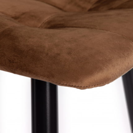 Стул барный CHILLY (mod.7095б) ткань/металл, 53х44х104 см, высота до сиденья 76 см, коричневый barkhat 12/черный_6