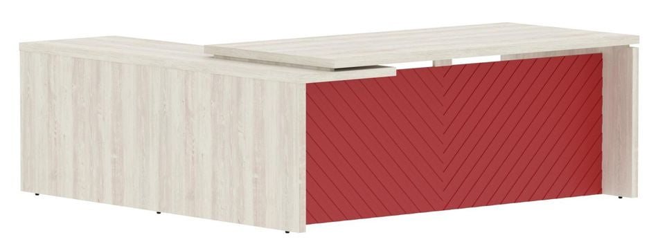 Стол руководителя правый Torr LUX TLCT 2020 R Сосна Эдмонд Красный_0