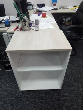 Тумба открытая Deka 9.01.06 Дуб Сантана светлый/Белый_2