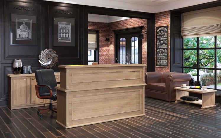 Стойка ресепшен RMS 200 Орех гарда_3