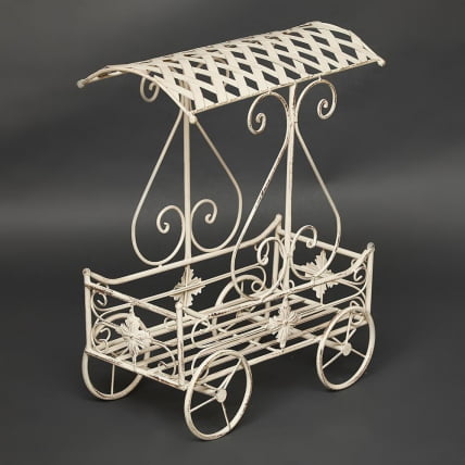 Цветочница Secret de Maison CARRIAGE (mod. PL08--6954) металл, 40х23х55см, Античный белый (Antique White)_8