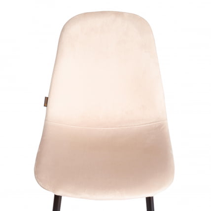 Стул BREEZE (mod. JSC-58) Велюр/металл , 44 х 53 х 86 см, creamy (кремовый) HLR 5 / черный_5