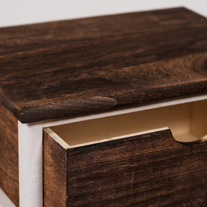 Тумба с 3 ящиками Secret De Maison VINTAGE  (mod. HX17-1103S) Коричневый/белый_2