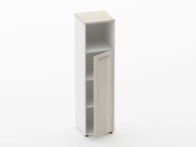 Шкаф 3 узкий закрытый с нишей Deka 10.16.13Пр Дуб Сантана светлый/Белый_1