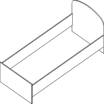Кровать Проспект Гм.КРО-8 орех_0