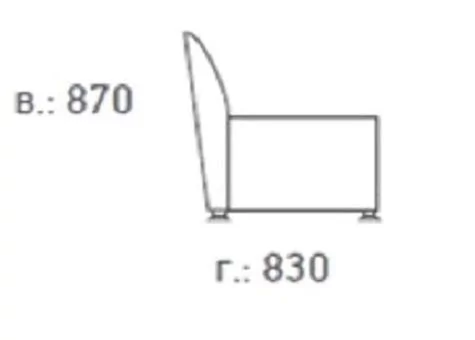 Диван Европа 3-х местный Fusion White_2