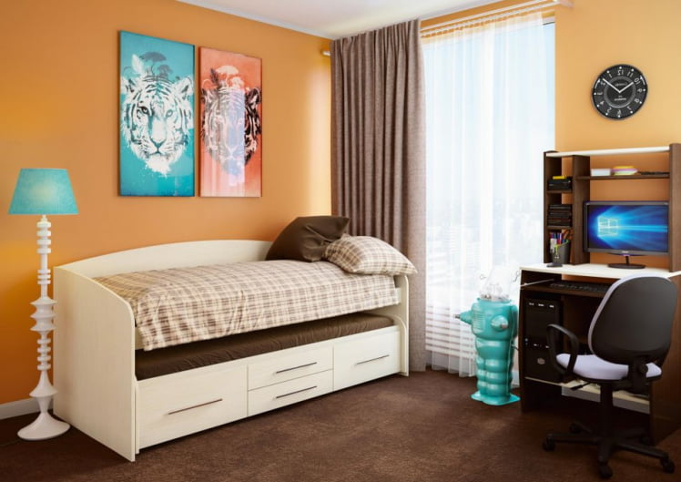 Кровать двухуровневая Адель-5 Вудлайн кремовый_1