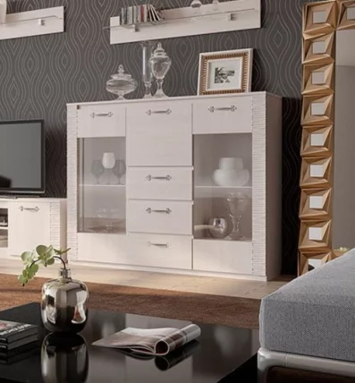 Комод с баром Элана Бодега белая_1