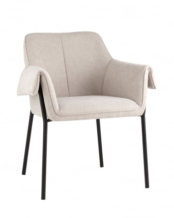 Кресло лаунж Бесс рогожка Бежевый_0