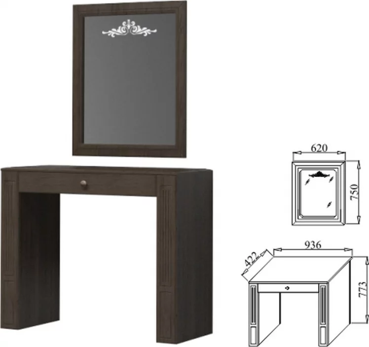 Зеркало Ева-11 01 Шоколад Венге_1