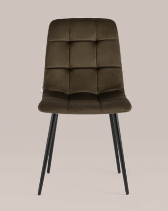 Стул Одди велюр Коричневый_3