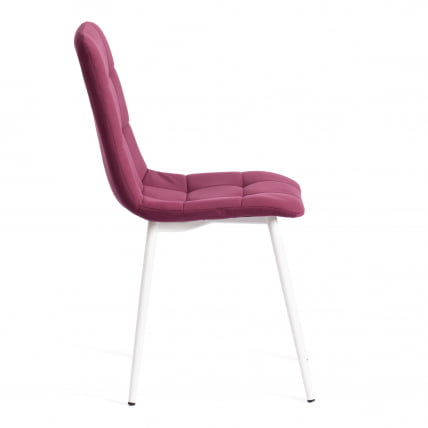 Стул CHILLY MAX Велюр/металл , 45 х 54 х 90 см , темная фуксия/белый_1