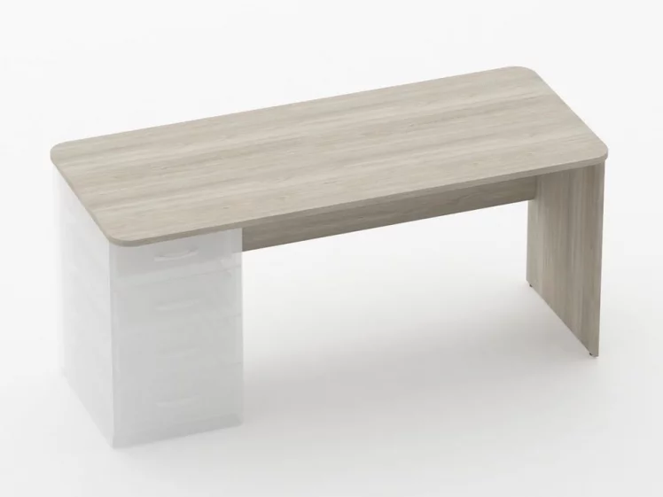 Стол прямой под встроенную тумбу Glassy 1.101.16Л Дуб сантана светлый_0