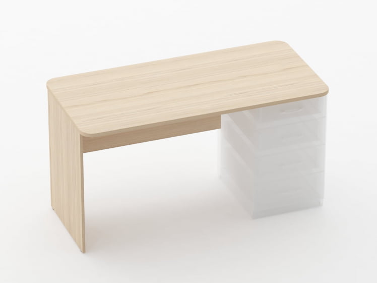 Стол прямой под встроенную тумбу Glassy 1.101.14Пр Венге_0