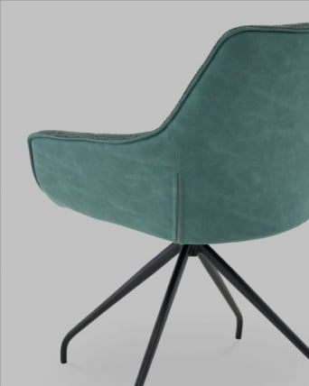 Кресло вращающееся Кимберли рогожка/замша зеленый_6