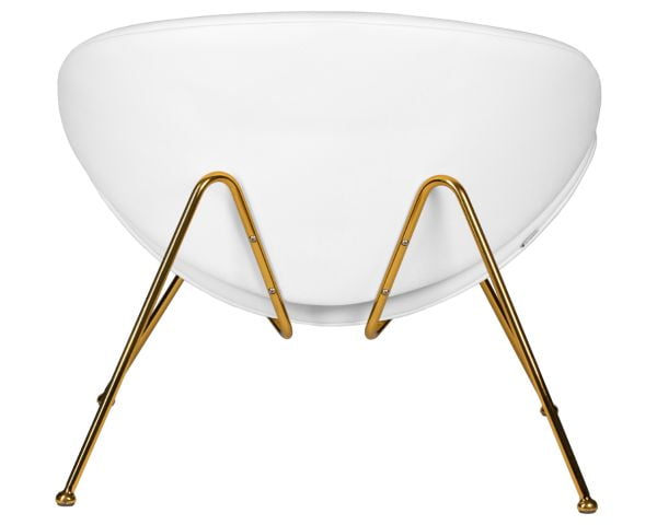 Кресло дизайнерское ДОБРИН ЕМИЛЙ (белый винил ЙП17, золотое основание) 2 шт / DOBRIN EMILY YP17,_11