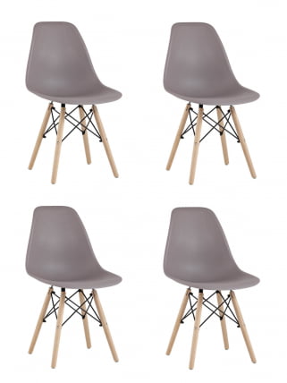 Стул Eames Style DSW темно-бежевый 4 шт. комплект (разборный каркас)_0