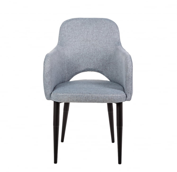 Стул с подлокотниками Ledger Сканди Грей Черн_1