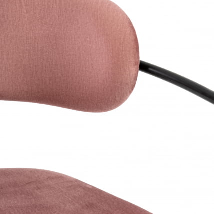 Стул VAN HALLEN (mod. 2433S) ткань/металл, 54,5х53,5/76 см, высота до сиденья 46 см, коралловый/черный_5