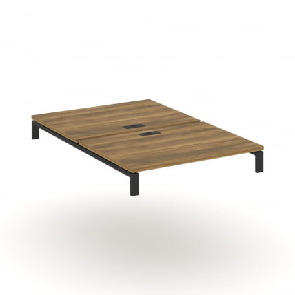 Двойной стол надставка на две опорные тумбы CONCEPT CN.DSN-005 Сандал Янтарный Черный_0