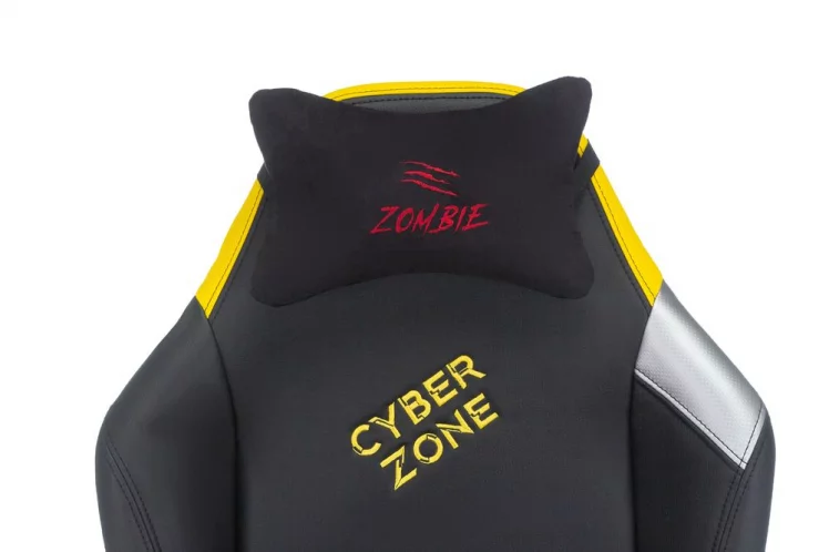 Геймерское кресло Zombie HERO CYBERZONE PRO Черный-желтый_5
