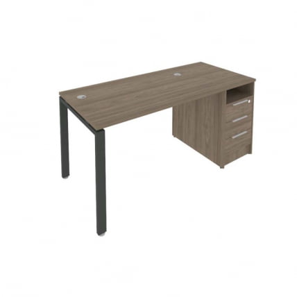 Рабочая станция с опорной тумбой Metal System Б.РС-СТП -1.2 Вяз/Антрацит_0