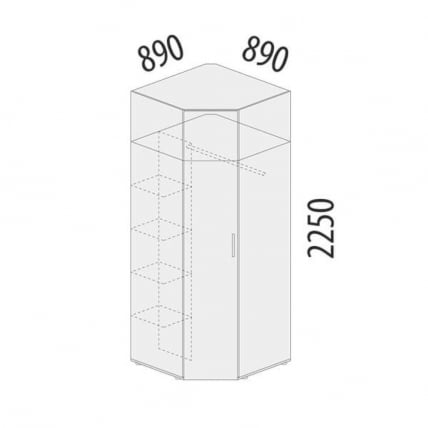 Шкаф угловой (лев/прав) Николь 901.08_2