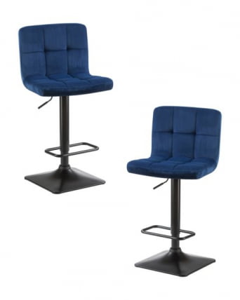Стул барный ДОБРИН ДОМИНИC (синий велюр (МДЖ9-117)) 2 шт / DOBRIN DOMINIC (MJ9-117))_0