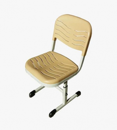 Ученический стул (рост 5-7) пластиковый Бежевый/Каркас серый_0