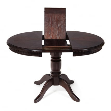 Стол СТЕФАНО круглый бук, мдф, Д90+30кс77см, Тобаcко / STEFANO D90+30x77см, Tobacco_4