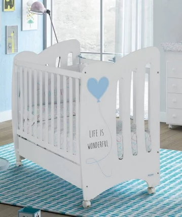 Кровать Micuna Wonderful 120x60 White/Blue_0