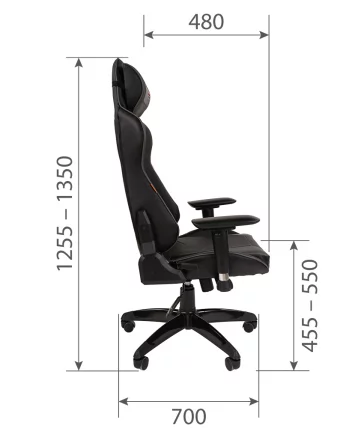 Кресло геймерское CHAIRMAN GAME 44 Черный-красный_4