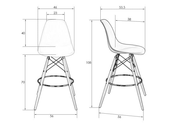 Стул барный ДОБРИН ДСВ БАР (ножки светлый бук, цвет сиденья бежевый (ГР-03)) 2 шт / DOBRIN DSW BAR (GR-03))_7