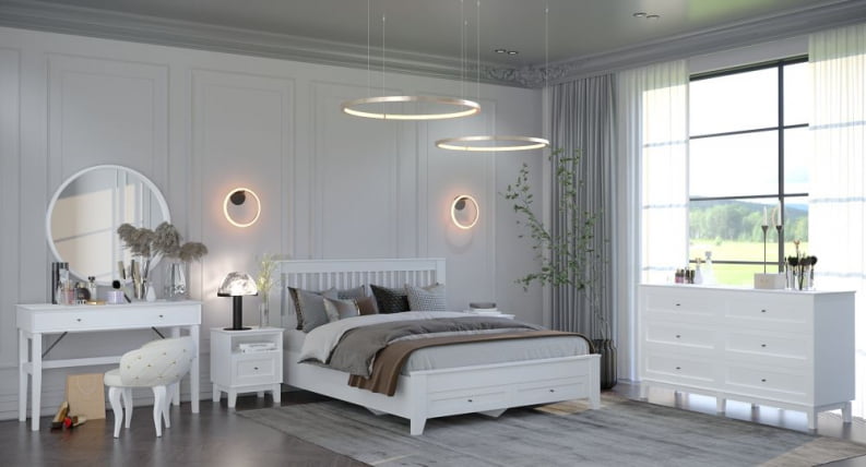 Модульная спальня Аликанте комплект №1 Белый_0