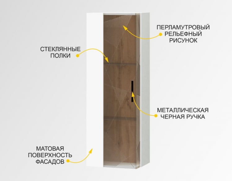 Шкаф-витрина малый (лев/прав) Джерси 601.07_6
