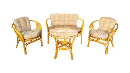 Комплект Багама с диваном, подушки светлые обычные Bahama10 мед_0