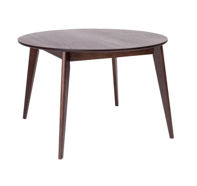 Стол обеденный Орион 100x100 Эмаль белая Морилка Орех_3