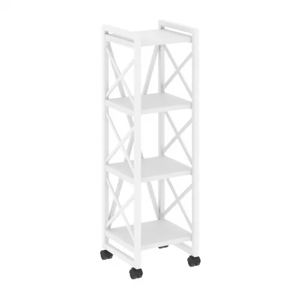 Стеллаж на колесных опорах - 4 полки LOFT  VR.L-MST.K-4.4 Металл белый Белый Бриллиант_0
