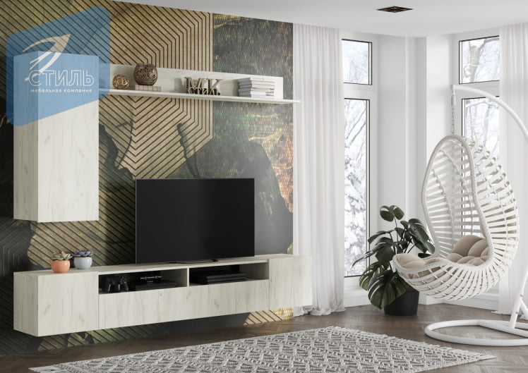 Гостиная Соло-16 Дуб крафт белый_0