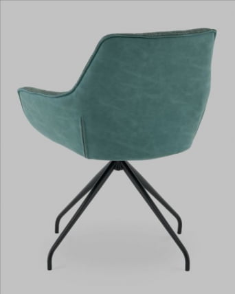 Кресло вращающееся Кимберли рогожка/замша зеленый_4