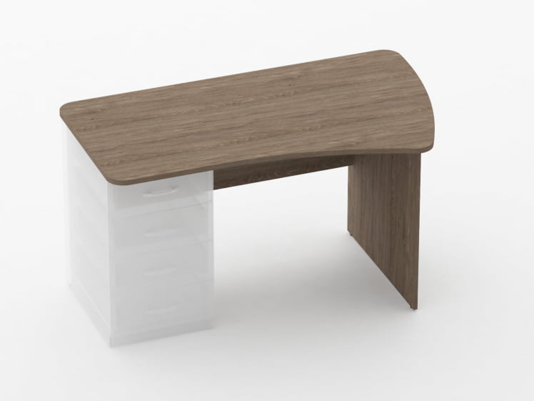 Стол эргономичный под встроенную тумбу Glassy 1.121.14Пр Дуб Верцаска_0