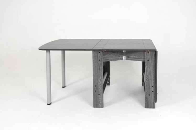 Стол-книжка раздвижной Оригами Ясень Анкор темный_5