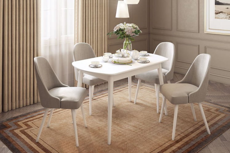 Стол обеденный раздвижной Сальса Белый_3