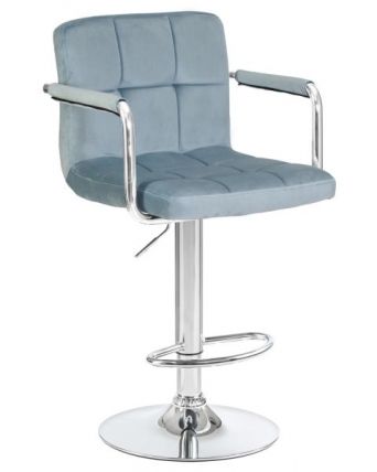 Стул барный DOBRIN KRUGER ARM (пудрово-голубой велюр (MJ9-74)) 2 шт_3