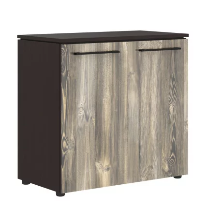 Шкаф с глухими малыми дверьми MLC 85.1 Дуб Базель/Венге Магия_0