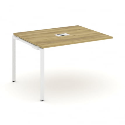 Проходной наборный элемент переговорного стола CONCEPT CN.NPRG-012 Дуб Винченцо Белый_0
